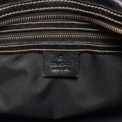 Pre Owned Gucci Black Coated Fabric Britt Boston Bag