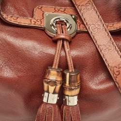 Pre Owned Gucci Brown Leather Medium Indy Hobo