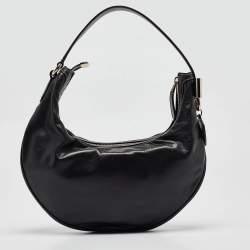 Pre Owned Gucci Black Leather Hobo