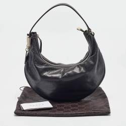 Pre Owned Gucci Black Leather Hobo
