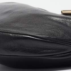 Pre Owned Gucci Black Leather Hobo