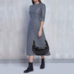 Pre Owned Gucci Black Leather Hobo