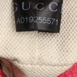 Pre Owned Gucci Pink/Orange Leather Mini Bamboo Tote
