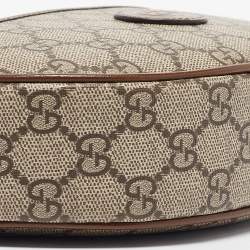 Pre Owned Gucci Beige/Ebony GG Supreme Canvas Mini Ophidia Shoulder Bag
