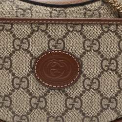 Pre Owned Gucci Beige/Ebony GG Supreme Canvas Mini Ophidia Shoulder Bag