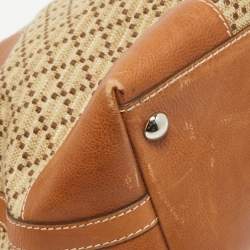 Pre Owned Gucci Brown/Beige Diamante Canvas Maui Tote
