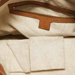 Pre Owned Gucci Brown/Beige Diamante Canvas Maui Tote