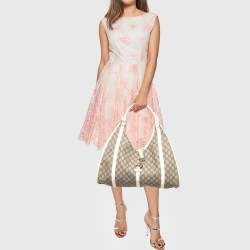 مملوكة مسبقًا Gucci Beige/Off White GG Supreme Canvas Large Joy Shoulder Bag