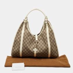مملوكة مسبقًا Gucci Beige/Off White GG Supreme Canvas Large Joy Shoulder Bag