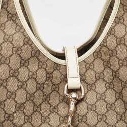 مملوكة مسبقًا Gucci Beige/Off White GG Supreme Canvas Large Joy Shoulder Bag