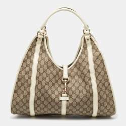 مملوكة مسبقًا Gucci Beige/Off White GG Supreme Canvas Large Joy Shoulder Bag