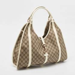 مملوكة مسبقًا Gucci Beige/Off White GG Supreme Canvas Large Joy Shoulder Bag