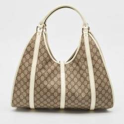 مملوكة مسبقًا Gucci Beige/Off White GG Supreme Canvas Large Joy Shoulder Bag