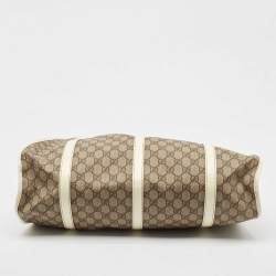 مملوكة مسبقًا Gucci Beige/Off White GG Supreme Canvas Large Joy Shoulder Bag