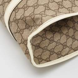 مملوكة مسبقًا Gucci Beige/Off White GG Supreme Canvas Large Joy Shoulder Bag
