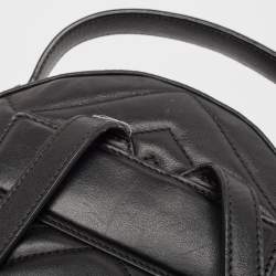 Gucci Black Matelasse Leather GG Marmont Backpack