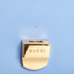 Pre Owned حقيبة كتف غوتشي سيلفي جلد أزرق صغيرة بسلسلة