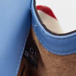 Pre Owned حقيبة كتف غوتشي سيلفي جلد أزرق صغيرة بسلسلة