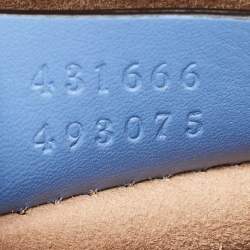 Pre Owned حقيبة كتف غوتشي سيلفي جلد أزرق صغيرة بسلسلة