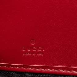 Gucci Red Matelasse Leather GG Marmont Zip Around Wallet