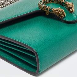 Gucci Green Leather Dionysus Wallet on Chain
