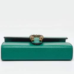 Gucci Green Leather Dionysus Wallet on Chain