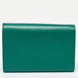 Gucci Green Leather Dionysus Wallet on Chain