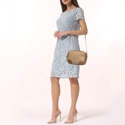 Pre Owned Gucci Light Brown/Beige GG Canvas and Leather Bree Crossbody Bag