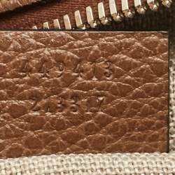Pre Owned Gucci Light Brown/Beige GG Canvas and Leather Bree Crossbody Bag