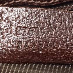 Pre Owned Gucci Beige GG Canvas and Leather Crossbody Bag