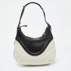 Gucci Beige/Brown Canvas and Leather Hobo