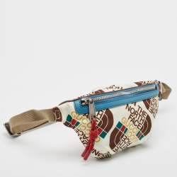 Gucci x The North Face Multicolor Print Nylon and Leather Belt Bag