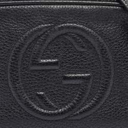 Pre Owned Gucci Black Leather Mini Soho Disco Shoulder Bag