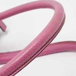 Pre Owned Gucci Pink/Beige GG Canvas and Leather Abbey Boston Bag