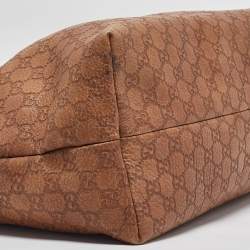 Pre Owned Gucci Brown Guccissima Leather Bamboo Tassel Tote