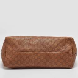 Pre Owned Gucci Brown Guccissima Leather Bamboo Tassel Tote