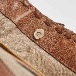 Pre Owned Gucci Brown Guccissima Leather Bamboo Tassel Tote