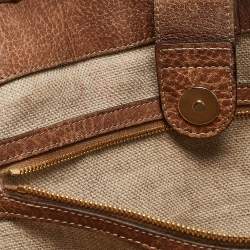 Pre Owned Gucci Brown Guccissima Leather Bamboo Tassel Tote