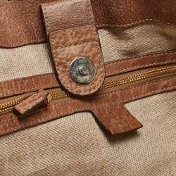 Pre Owned Gucci Brown Guccissima Leather Bamboo Tassel Tote