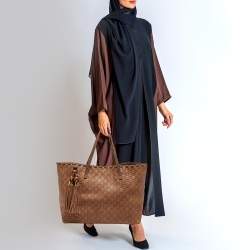 Pre Owned Gucci Brown Guccissima Leather Bamboo Tassel Tote