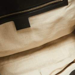 Gucci Black Guccissima Leather Large Emily Chain Shoulder Bag