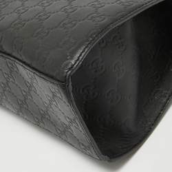 Gucci Black Guccissima Leather Large Emily Chain Shoulder Bag
