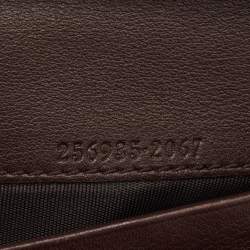 Gucci Dark Brown Guccissima Leather Flap French Wallet