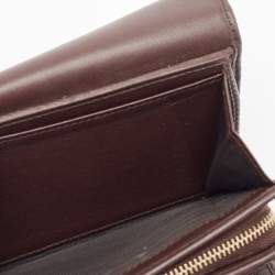 Gucci Dark Brown Guccissima Leather Flap French Wallet