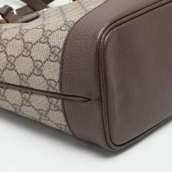 Pre Owned Gucci Beige/Brown GG Supreme Canvas and Leather Medium Ophidia Tote
