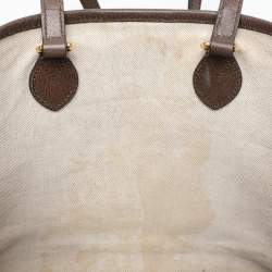 Pre Owned Gucci Beige/Brown GG Supreme Canvas and Leather Medium Ophidia Tote