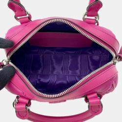 Gucci Pink GG Embossed Nylon and Leather Mini Shoulder Bag