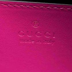 Gucci Pink GG Embossed Nylon and Leather Mini Shoulder Bag