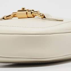 Gucci White Leather Mini 1961 Jackie Shoulder Bag