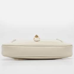 Gucci White Leather Mini 1961 Jackie Shoulder Bag